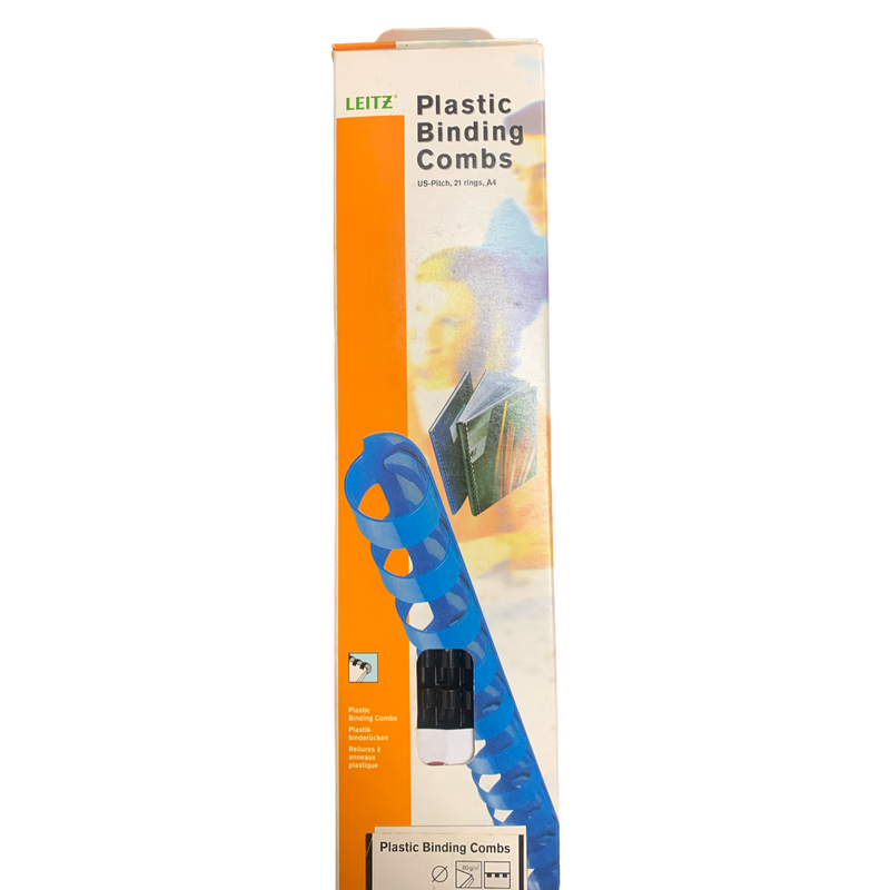 Load image into Gallery viewer, Leitz 8mm Black Binding Combs A4 21-Ring (500)