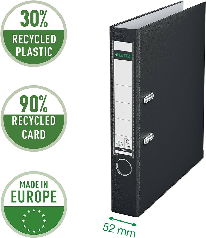 Load image into Gallery viewer, Leitz 180 Degree A4 Lever Arch File Black With 50mm Spine - Pack of 10 - 10151095