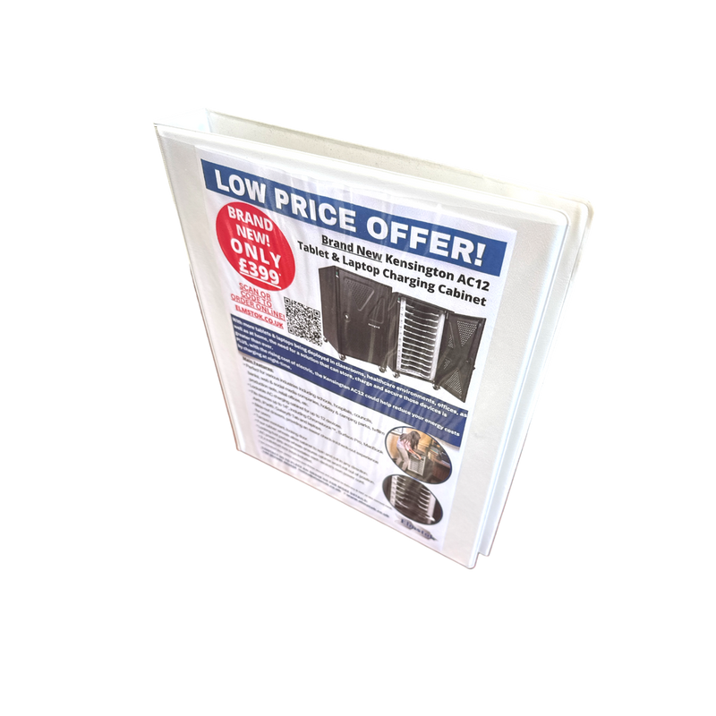 Load image into Gallery viewer, Panorama White 2D Ring Presentation File Binders A4 25mm Spine - Pack of 10