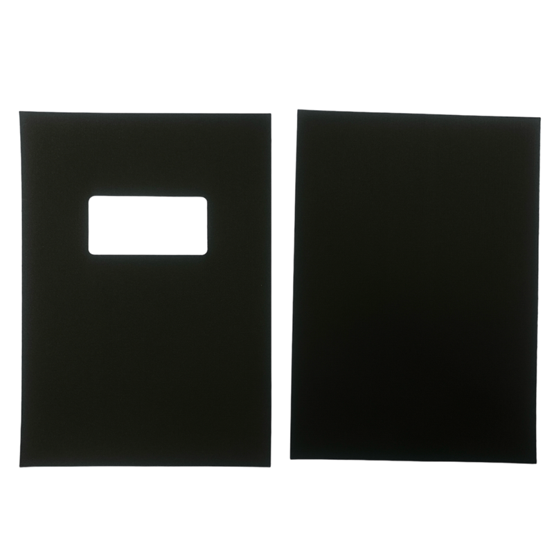 Load image into Gallery viewer, A4 Black Linen Binding Report Covers Window Cut-out & Plain (100)