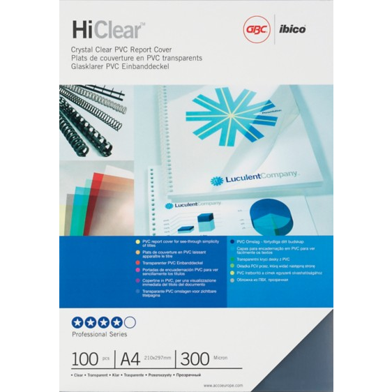 Load image into Gallery viewer, Branded GBC HiClear PVC 300Micron Rigid Clear Binding Report Sheets (100) CE013080E
