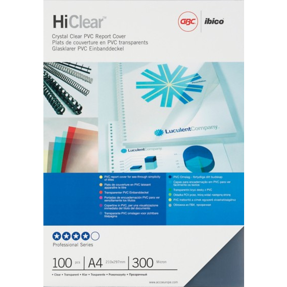 Load image into Gallery viewer, GBC HiClear PVC 300Micron Rigid Clear Binding Report Sheets (100) CE013080E