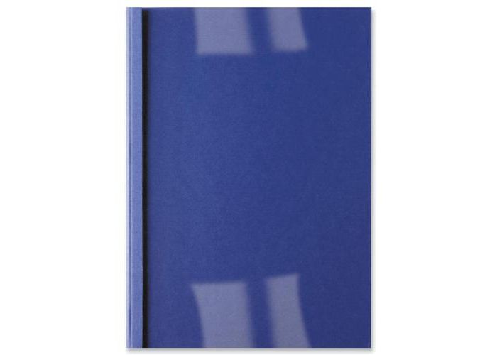 Load image into Gallery viewer, GBC 6mm Blue Leathergrain Thermal Binding Covers 451034U (100)
