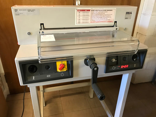 Pre-owned IDEAL 4315 Guillotine Cutter With Stand