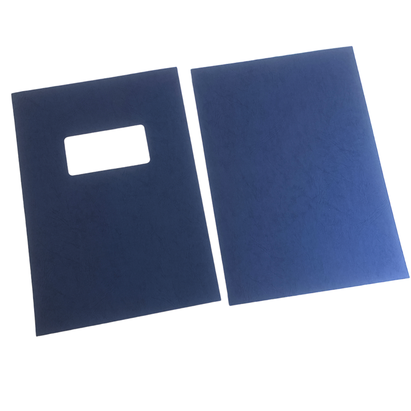 Load image into Gallery viewer, A4 Blue Leathergrain Embossed Binding Report Covers With Window (1000)
