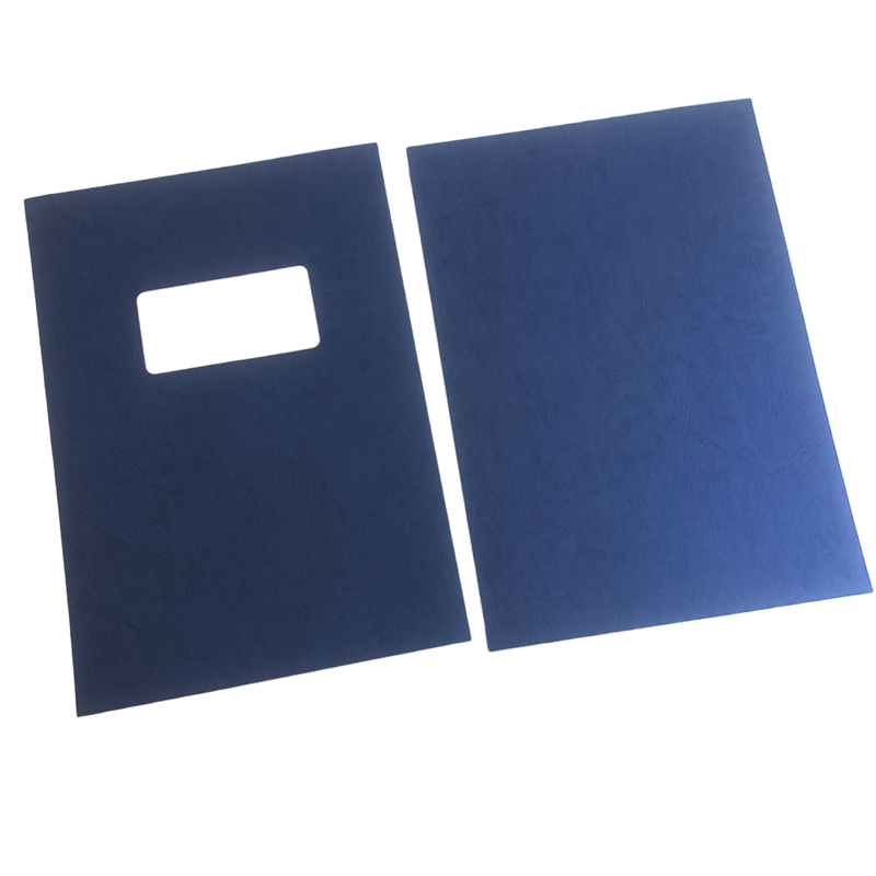 Load image into Gallery viewer, A4 Blue Leathergrain Embossed Binding Report Covers With Window (1000)