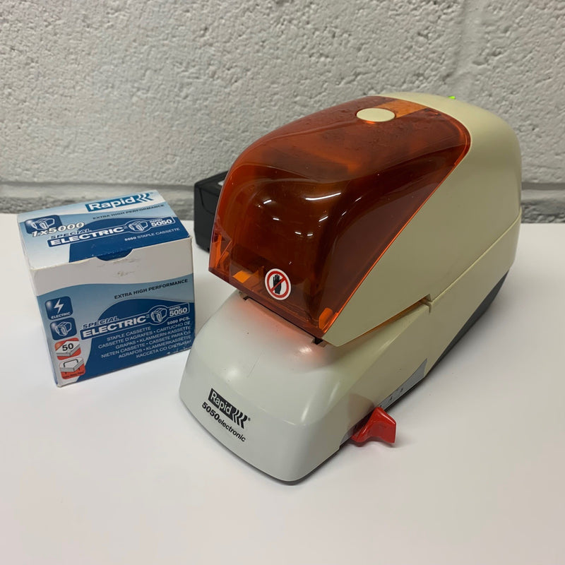 Load image into Gallery viewer, Pre-owned Rapid 5050e Electronic Flat-Clinch Stapler