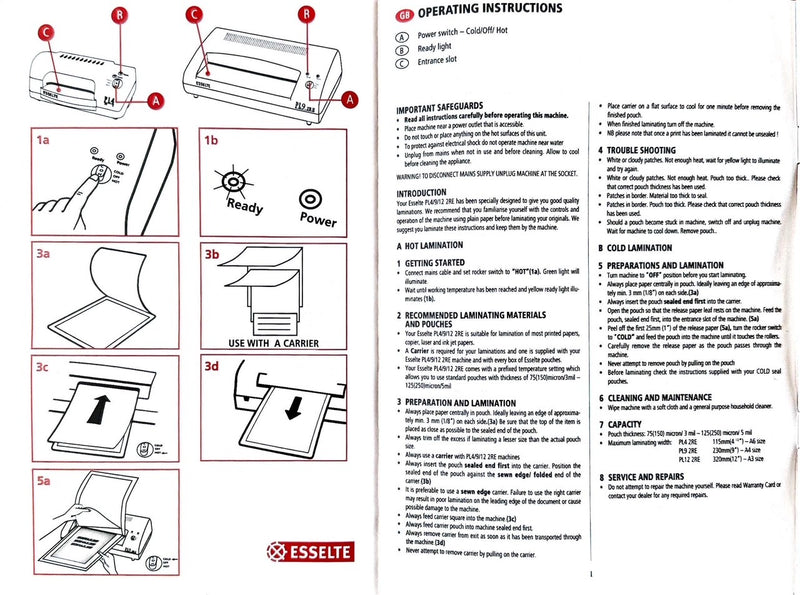 Load image into Gallery viewer, Esselte PL12-2RE A3 Home Office Pouch Laminator