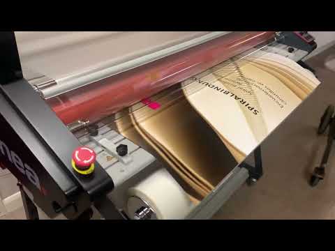 Load and play video in Gallery viewer, As New Linea DH1100 Wide-Format Roll-Fed A0 Laminator Encapsulator