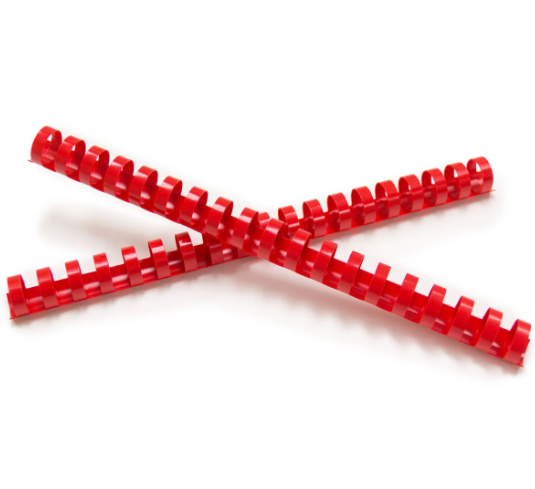 Load image into Gallery viewer, Leitz 8mm Red Binding Combs A4 21-Ring (500)