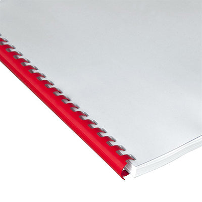 Load image into Gallery viewer, Leitz 8mm Red Binding Combs A4 21-Ring (500)