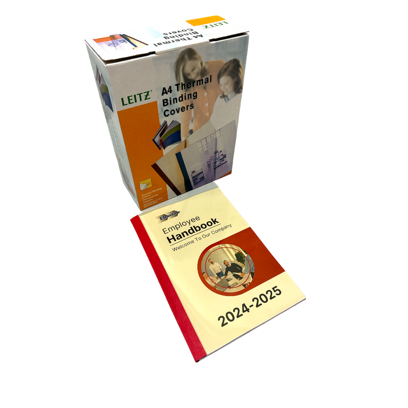 Load image into Gallery viewer, Leitz A4 Red Leathergrain Thermal Document Binding Covers (100)