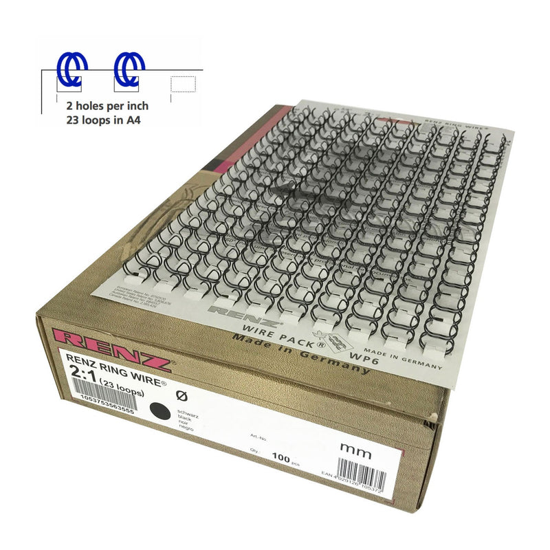 Load image into Gallery viewer, A4 Renz 3:1 Binding Wires - No.8 (12.7mm 1/2") Box 100