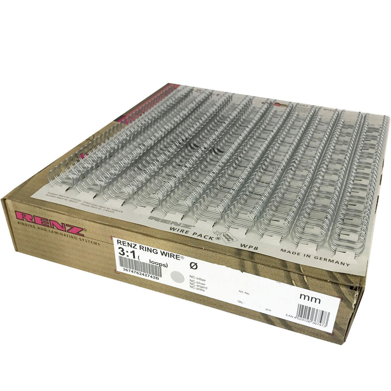 Load image into Gallery viewer, Foolscap 38-Loop No.8 (1/2" - 12.7mm) Renz 3:1 Binding Wires (100)