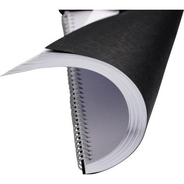 Load image into Gallery viewer, Renz A4 Black Leathergrain Embossed Binding Report Covers (100)
