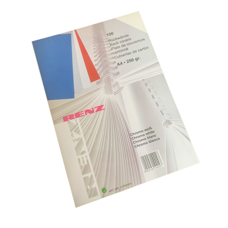 Load image into Gallery viewer, A4 White Renz Glossy Chromolux Astralux Binding Covers (100) - 21250004