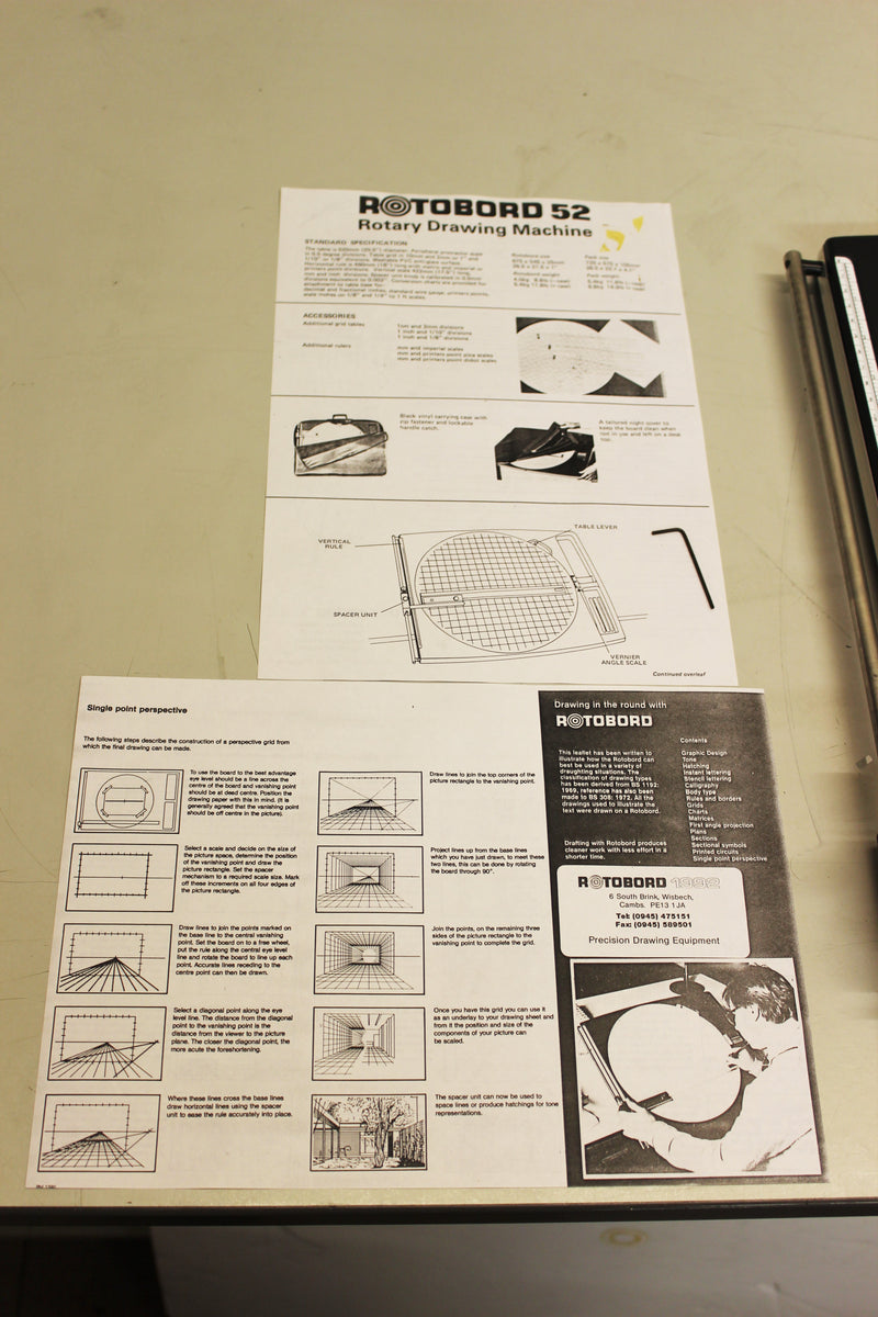 Load image into Gallery viewer, Rotobord 52 Rotary Round Drawing Board Planner