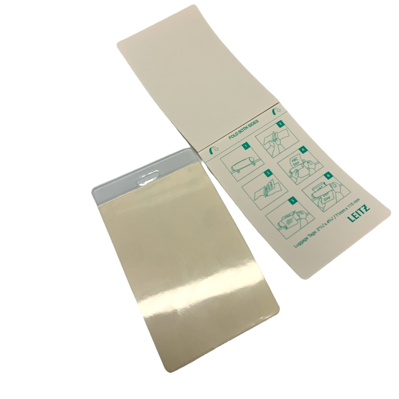 Load image into Gallery viewer, Cold-Seal Large Luggage Tag 71x115mm With-Slot Laminate Pouches (500)