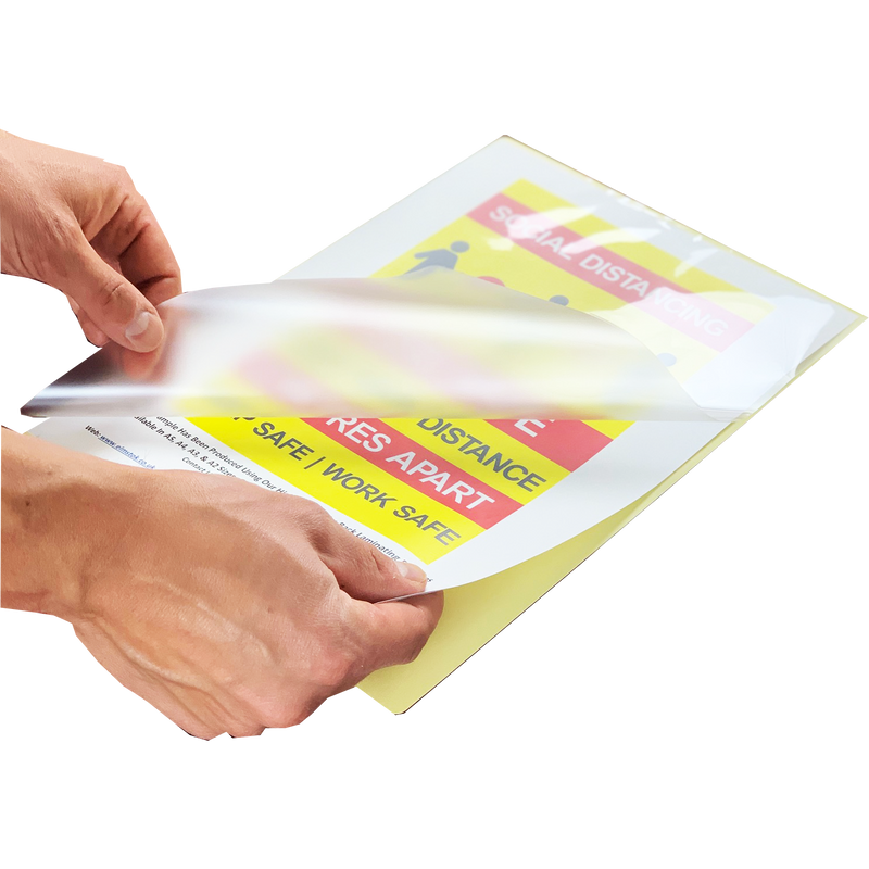 Load image into Gallery viewer, High-clear A5 Sticky-Back Laminating Pouches 150Micron (100)
