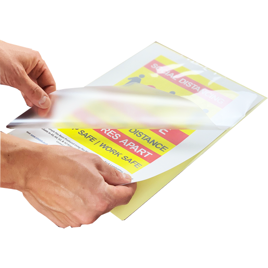 High-clear A5 Sticky-Back Laminating Pouches 150Micron (100)
