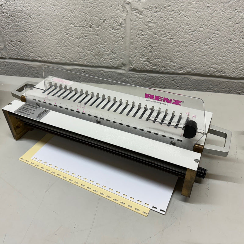 Load image into Gallery viewer, Pre-owned Renz DTP340M & DTP340A Cerlox Comb Bind Punch Tool Die - Rectangle Hole