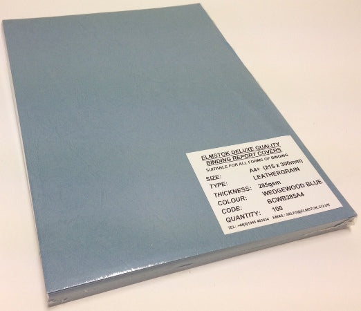 Load image into Gallery viewer, Deluxe Wedgewood-Blue L/grain A4 Binding Covers 285gsm (1000)
