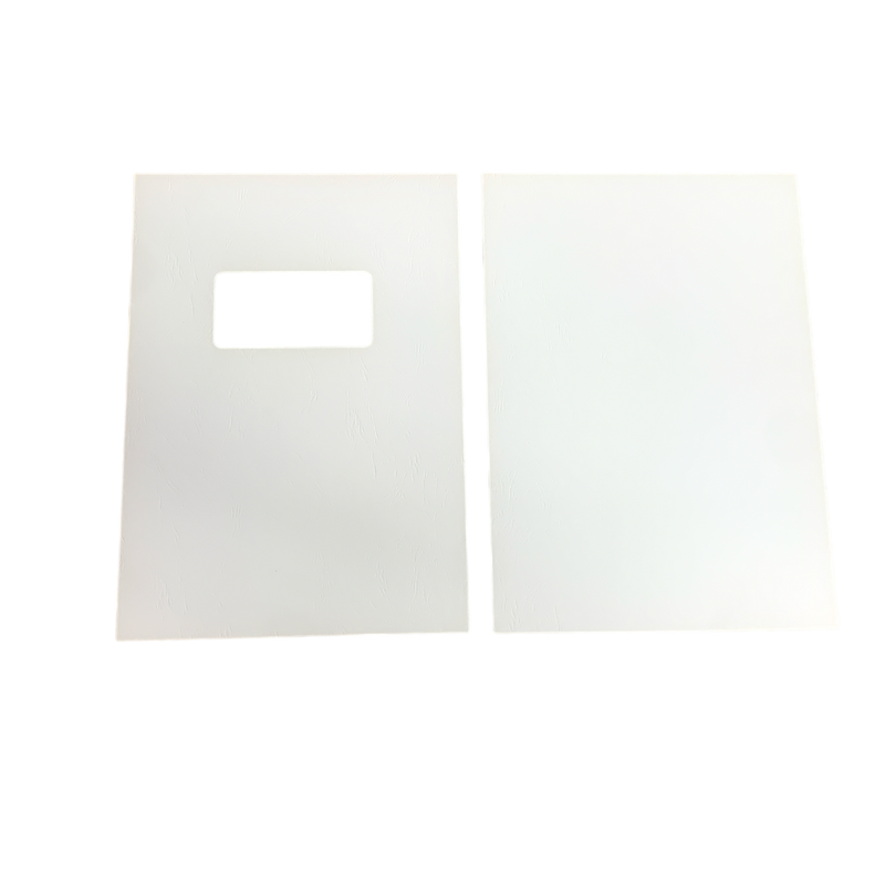 Load image into Gallery viewer, A4 White Leathergrain Binding Covers With Window Cut-Out &amp; Plain 250gsm (500)

