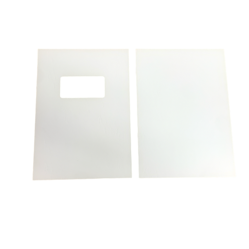 Load image into Gallery viewer, A4 White Leathergrain Binding Covers With Window Cut-Out & Plain 230gsm (200)