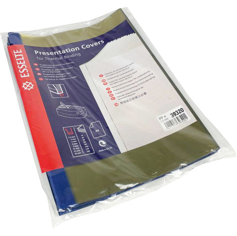 Load image into Gallery viewer, Esselte A4 Blue Linen Thermal Binding Covers (100)
