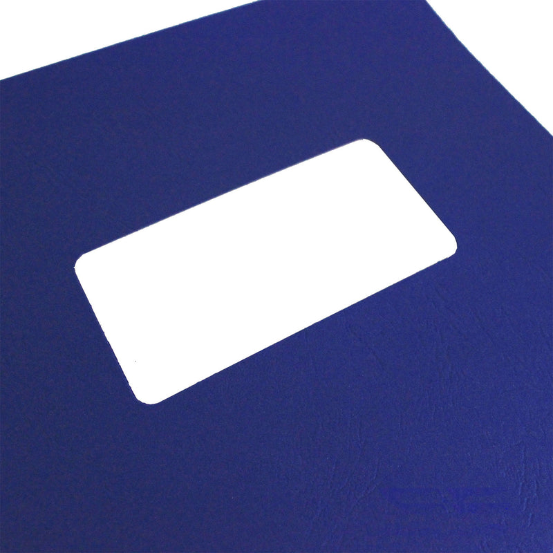 Load image into Gallery viewer, A4 Blue Leathergrain Embossed Binding Report Covers With Window (1000)

