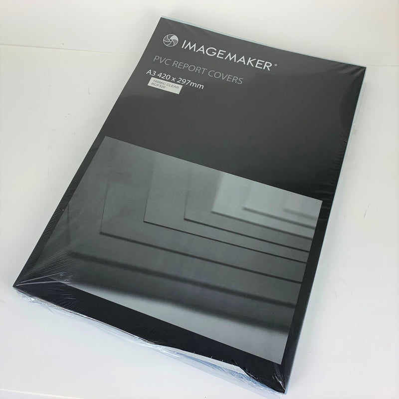 Load image into Gallery viewer, Clear PVC 180Micron A3 Protective Binding Cover Sheets (100)