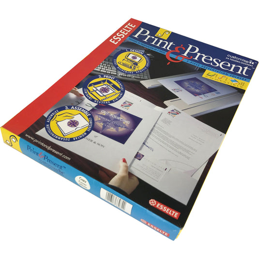 Customise-It Print & Present A4 Print-Your-Own Folders High-Gloss White (100)