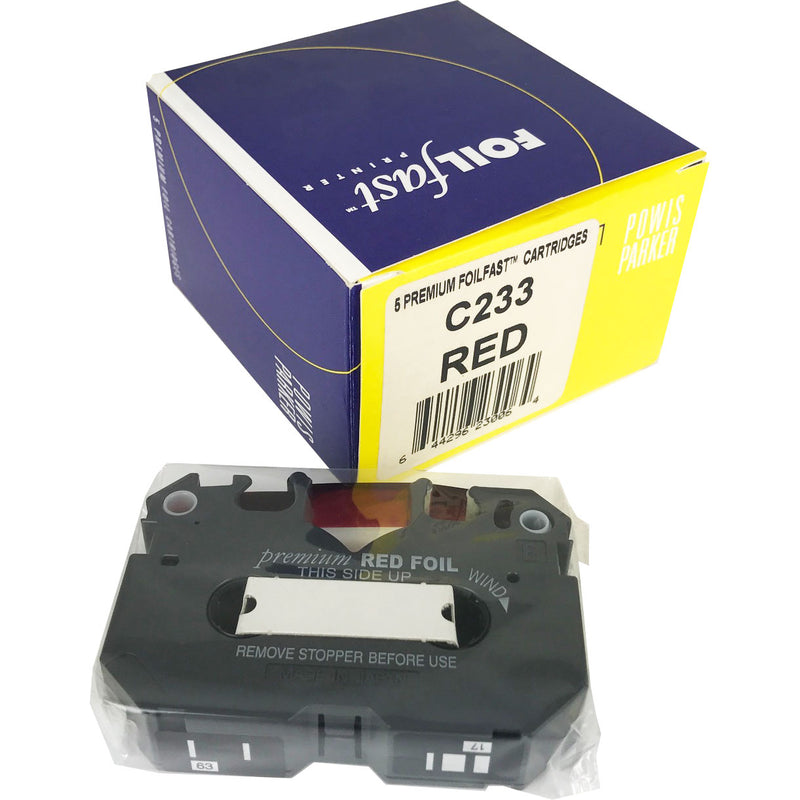 Load image into Gallery viewer, Powis Foilfast P21 Printer Foil Tape Refills - Red C233