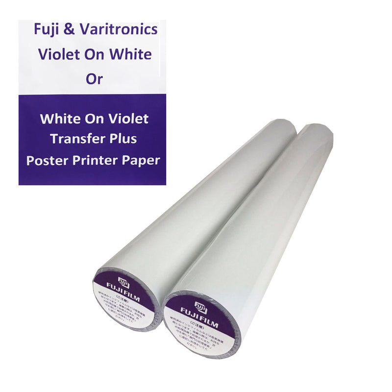 Load image into Gallery viewer, Fuji Violet On White TTP Thermal Paper Rolls (2)