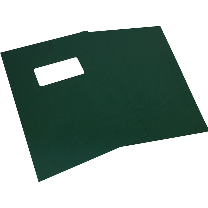 Load image into Gallery viewer, Green Leather Embossed A4 Binding Covers - Window Cut-Out 210gsm (500)
