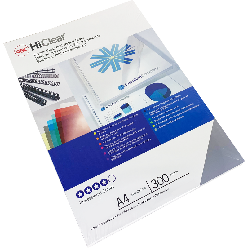 Load image into Gallery viewer, GBC HiClear PVC 300Micron Rigid Clear Binding Report Sheets (100) CE013080E