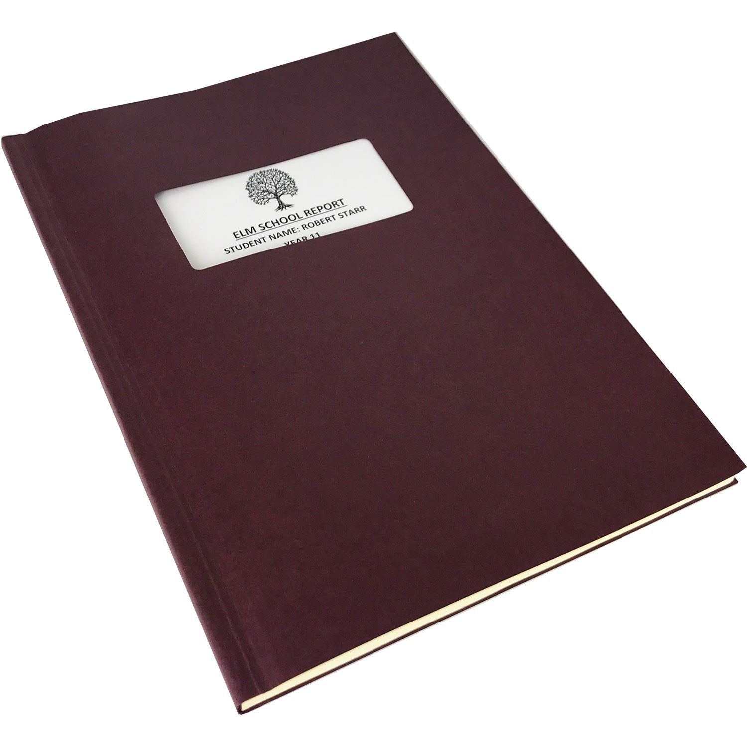 Channelbind Impressbind A4 SoftWindow CutOut Binding Covers Burgundy