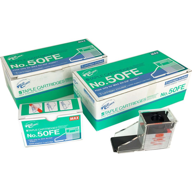 Load image into Gallery viewer, MAX 50FE Staple Refill Cartridges Multi-Pack Of 10