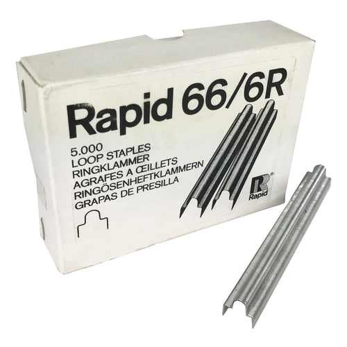 Rapid 66/6Ri Steel Loop Staples (5,000)