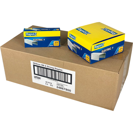 Wholesale Box Rapid 66/6 Staples (45 Packs)
