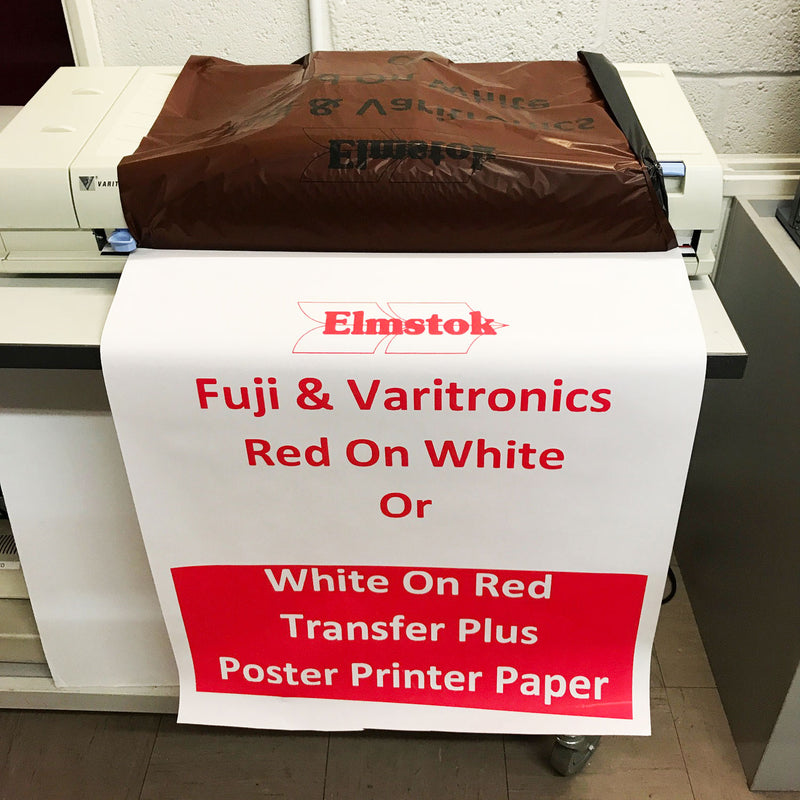 Load image into Gallery viewer, Fuji Red On White TTP Thermal Paper Rolls (2)