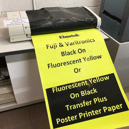 Fuji Black/Fluorescent Yellow TTP Paper Rolls (2)