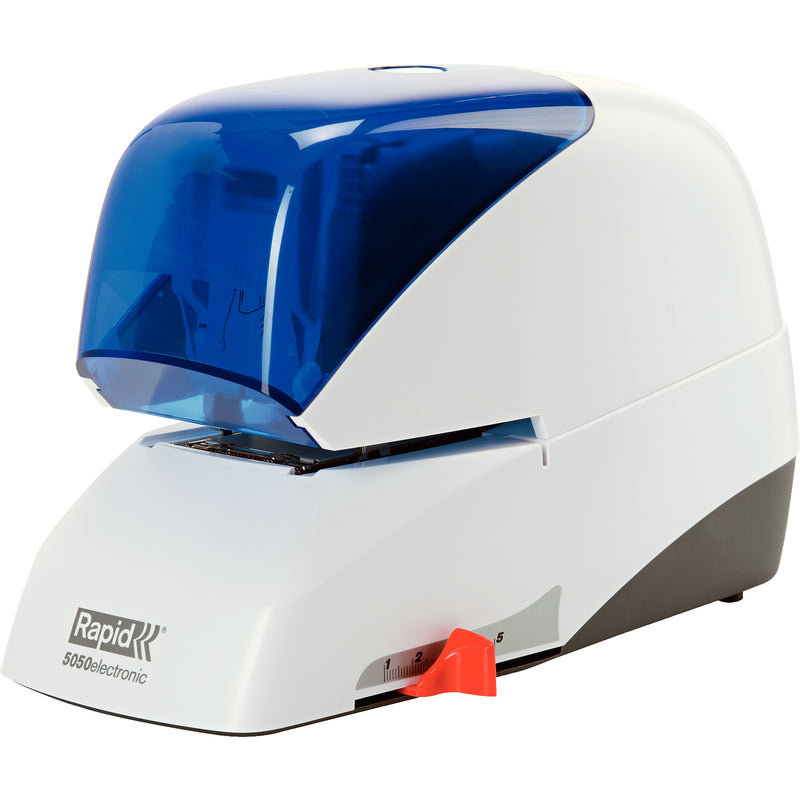 Load image into Gallery viewer, Rapid 5050e Electric Flat-Clinch Blue Stapler - Brand New In Box
