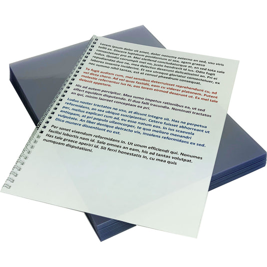 Clear PVC 180 Micron Presentation Binding Covers - A3,  A4,  A5