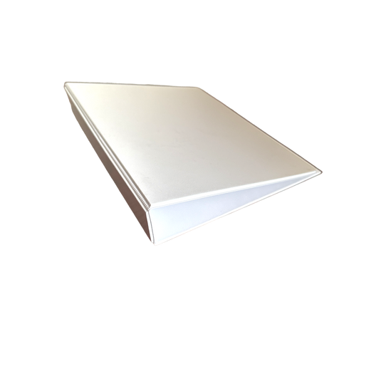 Panorama White 2D Ring Presentation File Binders A5 25mm Spine - Pack of 10