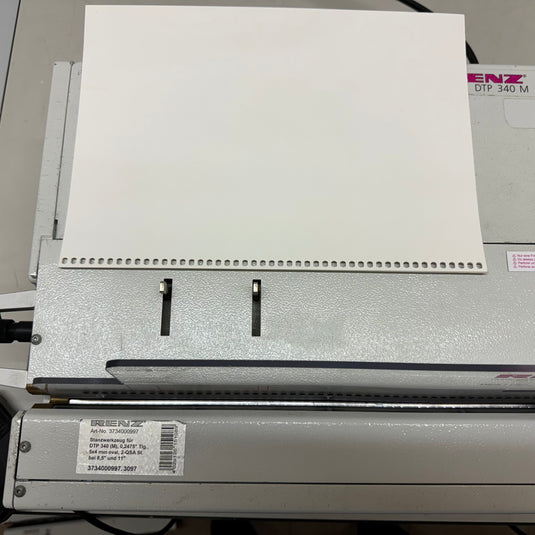 Pre-owned Renz DTP340M/A 0.2475” Oval-Hole Coil Spiral Punch Tool Die