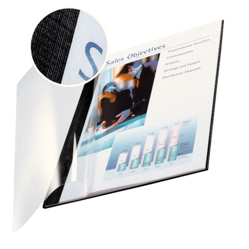 Load image into Gallery viewer, Channelbind Clear-Front Soft A4 Binding Covers - Black AA - 35541 (10)

