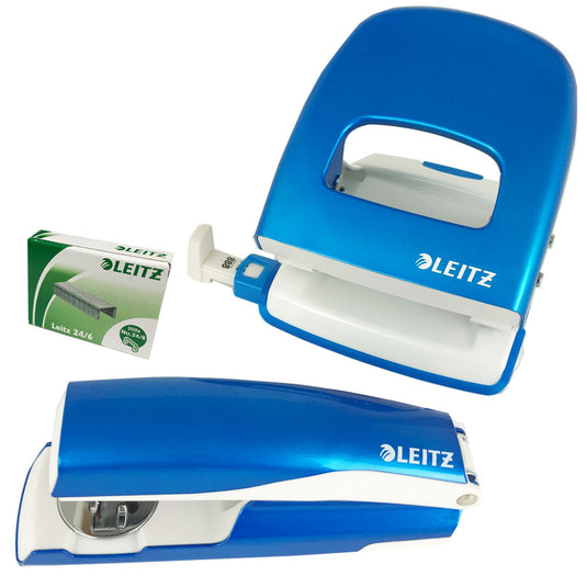 Leitz Wow NeXXT Hand Stapler & Hole-Punch Set