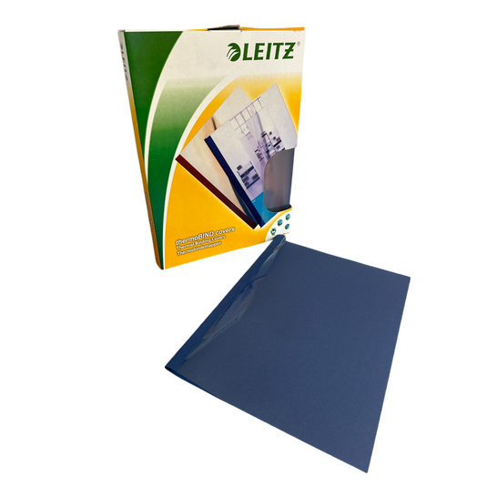 Leitz A4 Blue Leather Thermal Binding Covers 1.5mm Spine (100)