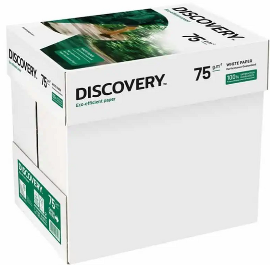 Discovery A4 White 75gsm Eco-efficient Copier Printing Paper (2,500 sheets)